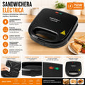 750W Electric Sandwich Maker for Sandwiches, Panini Toaster with 2 Non-Stick Plates, Breakfast Machine, Quick and Easy Cooking