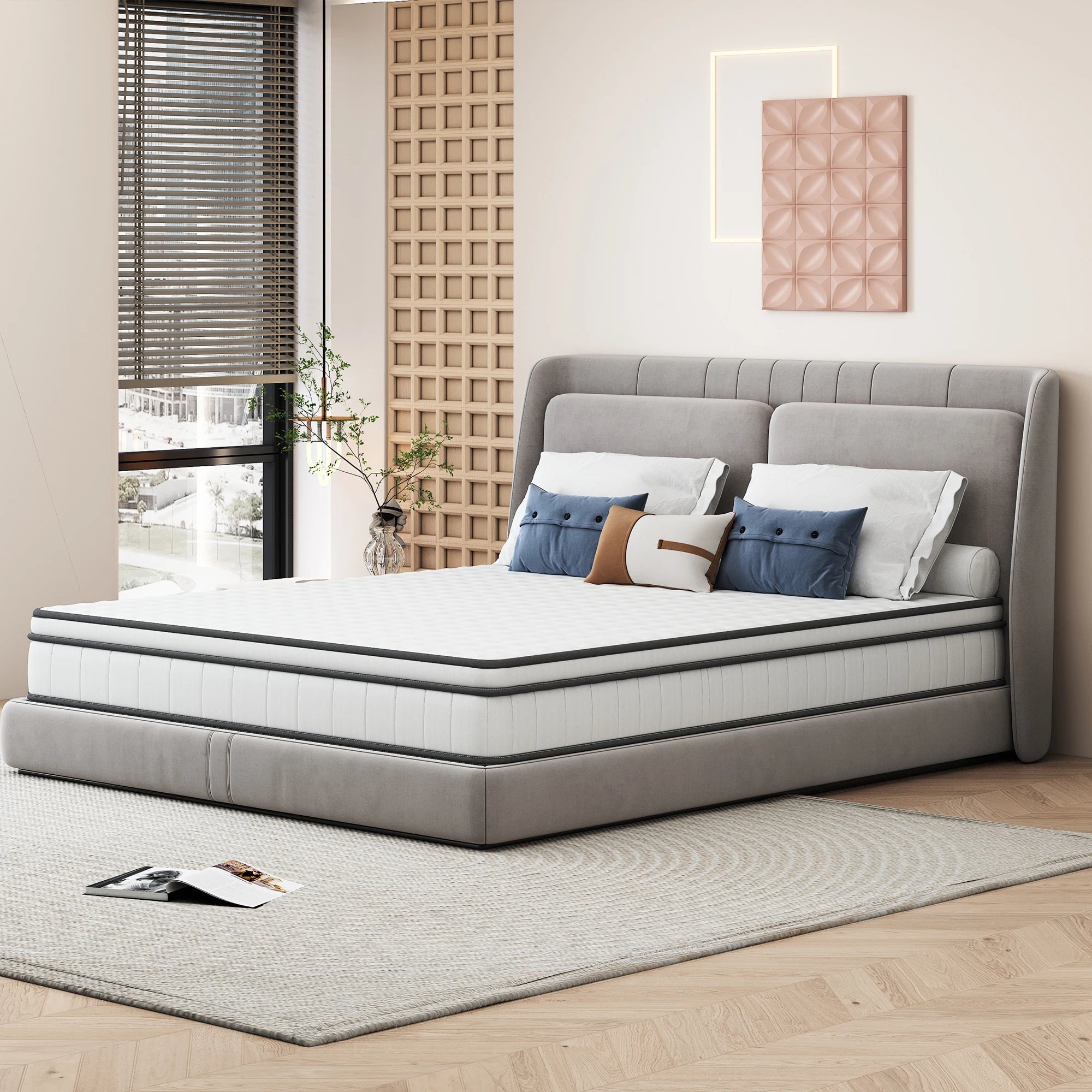 Colchão Ortopédico de Molas Ensacadas 7 Zonas | 90x200x25cm | H2 | Certificado OEKO-TEX