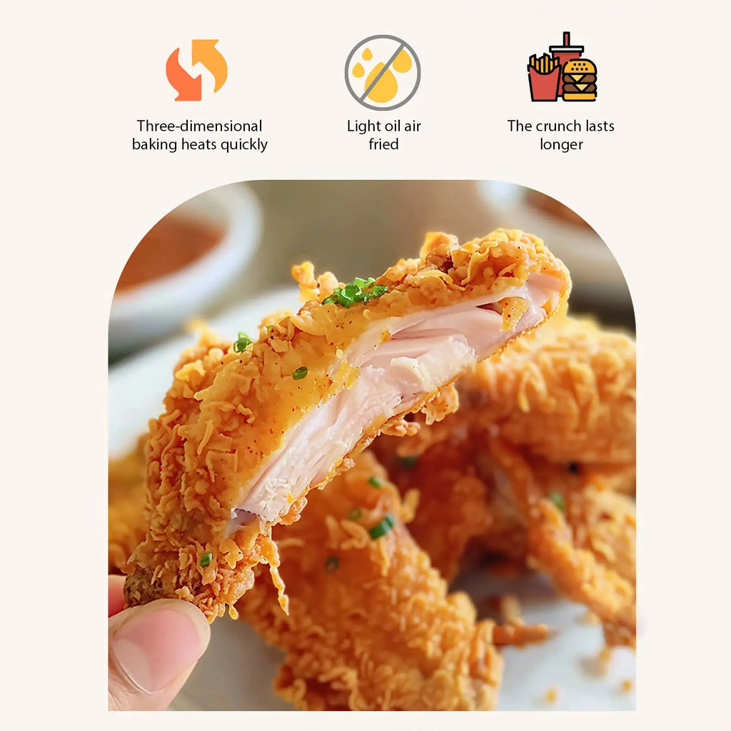 2800W 8L Large Capacity Air Fryer Toaster Oven LED Touch Screen Large Visual Window Accessories Included High Hot Air Circulation