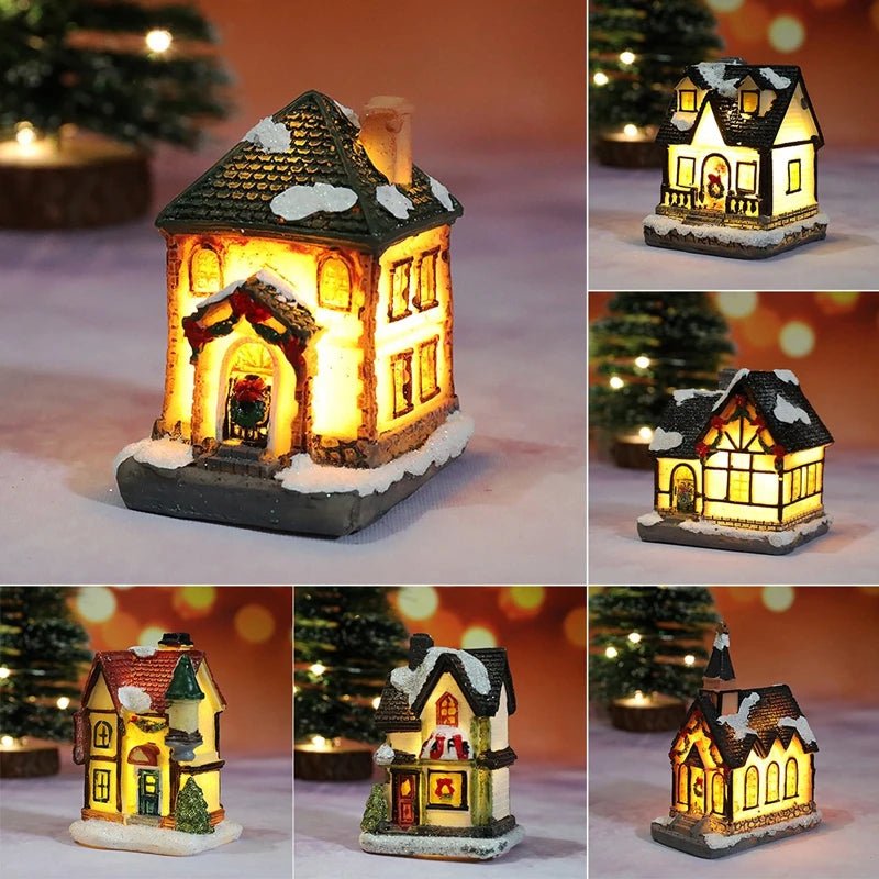 Christmas House Light Decorations For Home Ornaments Kids Xmas Gift New Year Navidad Decor Bedroom Night Light With Battery