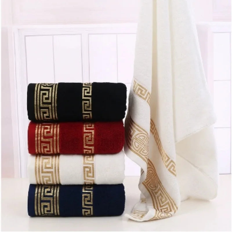 100% Cotton Luxury  Soft  Embroidered  Hand Towel  Super Absorbent Bath Towel for Adults Quick Dry Bathroom Towel Bath Towels