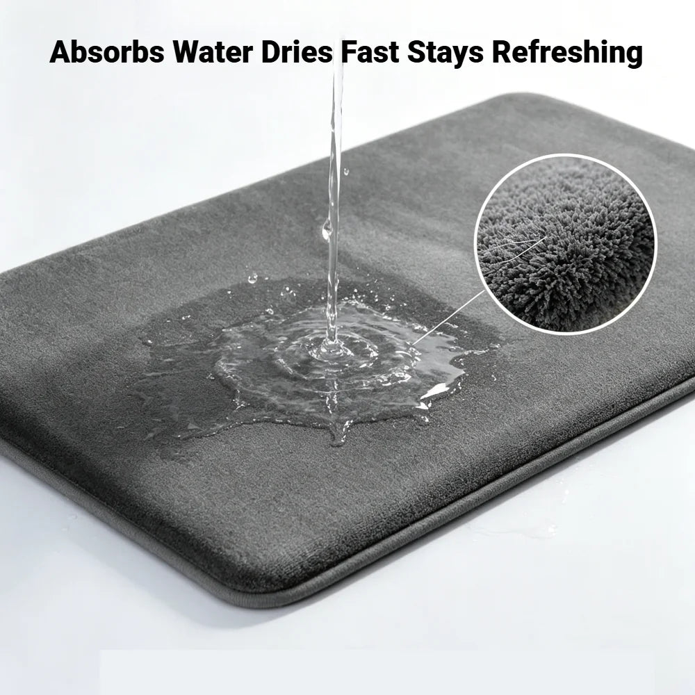 Super Absorbent Coral Velvet Non Slip Bath Floor Door Mat For Bathroom Household Home Decoration