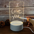 Luz de Presença LED USB com Quadro Apagável | Calendário e Mensagens | Decoração Mesa