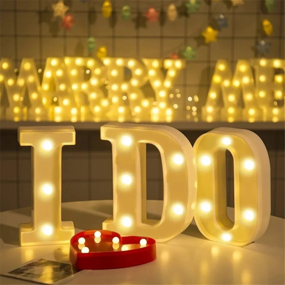Letra ou Número Luminoso LED | Decoração de Festas, Casamentos e Casa