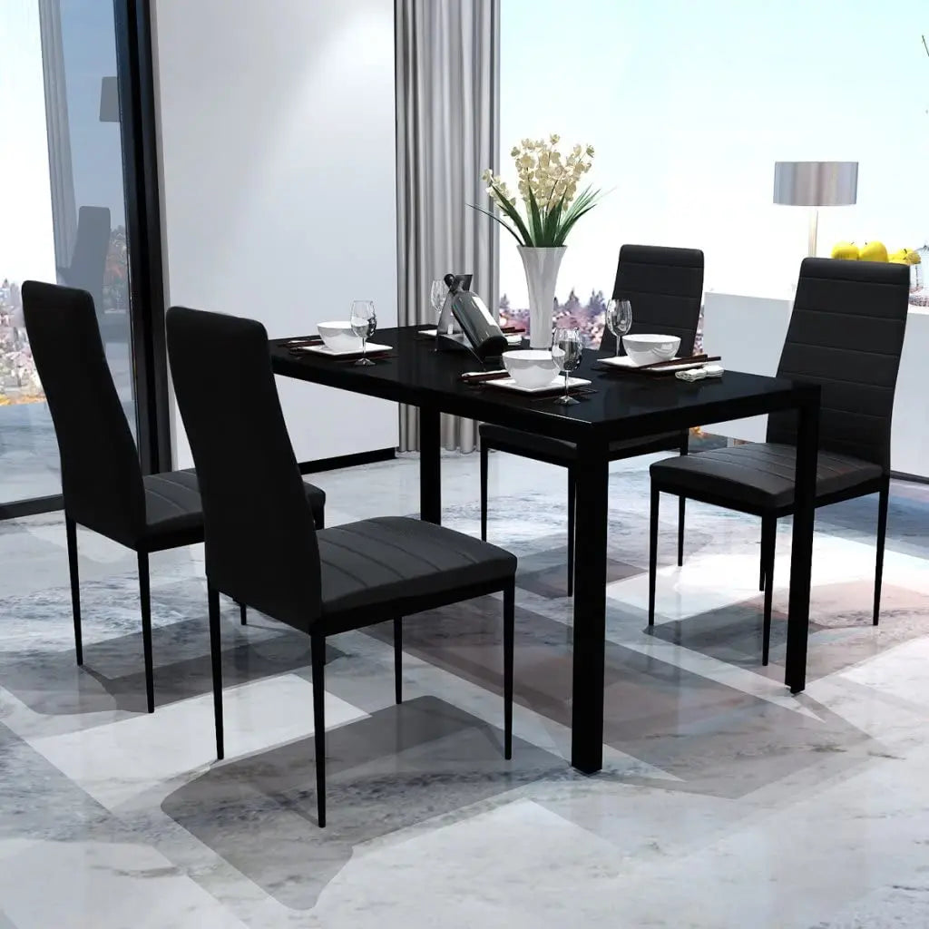 Dining Room Chairs set of 4, for living room kitchen dining room, kitchen chairs upholstered, PU leather, with metal legs
