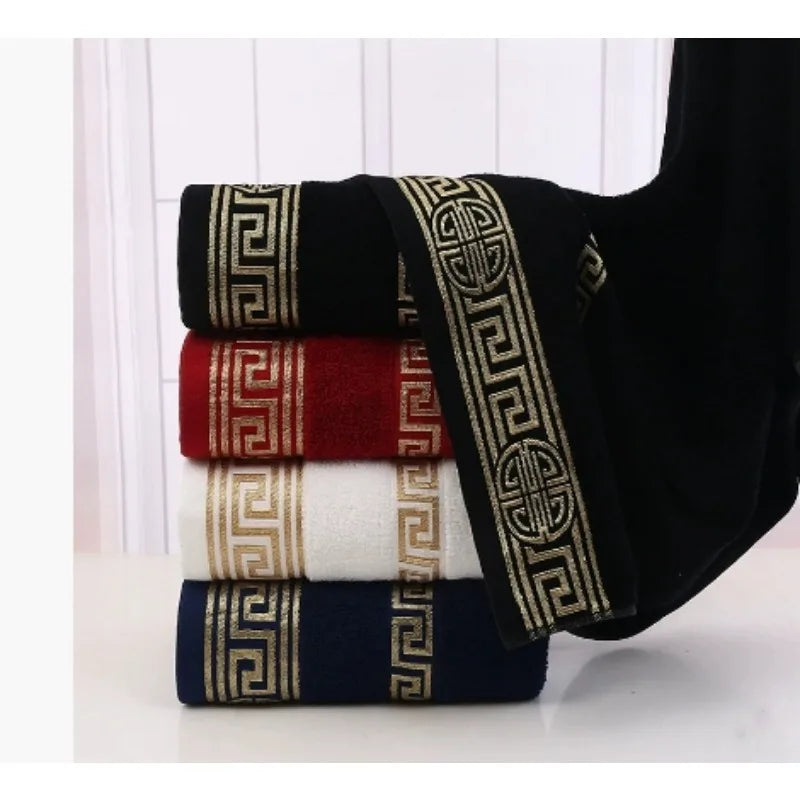100% Cotton Luxury  Soft  Embroidered  Hand Towel  Super Absorbent Bath Towel for Adults Quick Dry Bathroom Towel Bath Towels