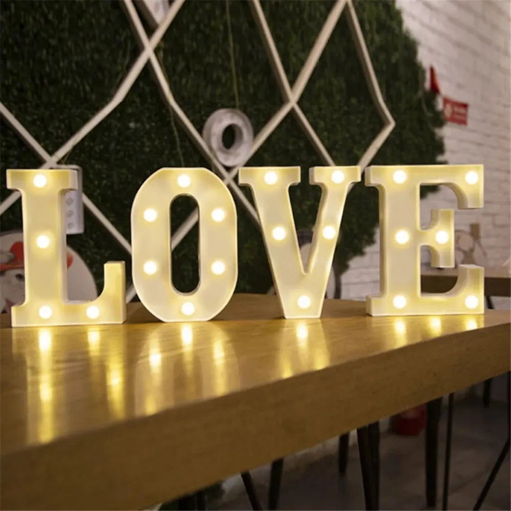 Letra ou Número Luminoso LED | Decoração de Festas, Casamentos e Casa