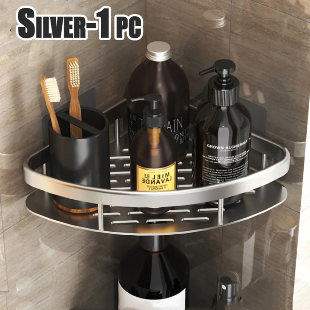 Wall Hanging Corner Rectangular Rack Bathroom Shelf Towel Rack Shelves Wall Shower  Shampoo Rack No Drill Shelf Tripod