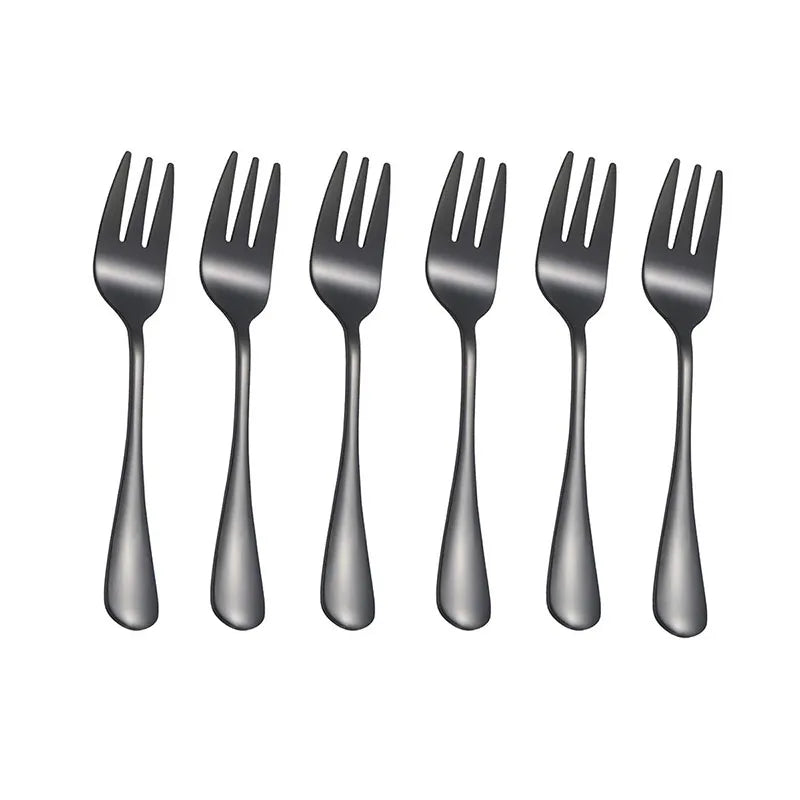 Conjunto 6 Garfos de Sobremesa em Aço Inoxidável | Elegantes para Receber
