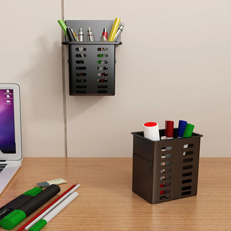 1Pc Holder Wall-mounted Storage Box for Bathroom Toiletries Kitchen Office, Hanging Bracket