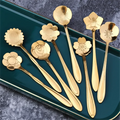8/16 Pieces Flower Coffee Tea Spoons Stainless Steel Sugar Spoons Tea Party Flower Fancy Tableware Set Stir Bar Kitchenware