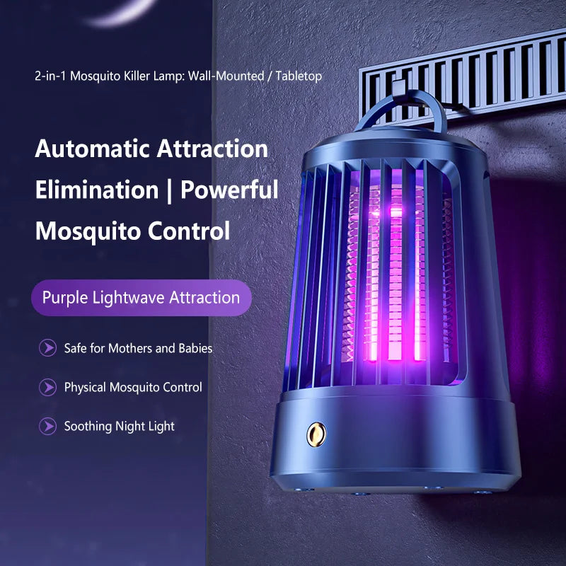 Lenovo Electric Mosquito Killer Lamp USB Rechargeable Bug Zapper 4500V Electric Shock For Indoor Outdoor Home Garden Camping