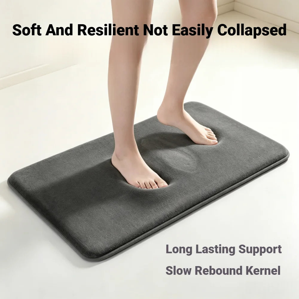 Super Absorbent Coral Velvet Non Slip Bath Floor Door Mat For Bathroom Household Home Decoration
