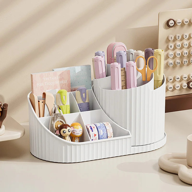 360° Rotatable Cosmetic Organizer Lipstick, Makeup Brush Organizer, Desktop Cosmetic Display Cabinet Suitable for Living Room,