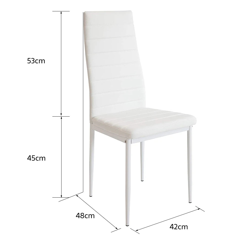 Dining Room Chairs set of 4, for living room kitchen dining room, kitchen chairs upholstered, PU leather, with metal legs
