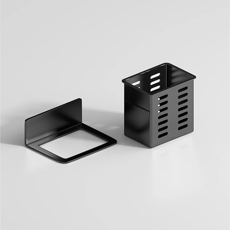 1Pc Holder Wall-mounted Storage Box for Bathroom Toiletries Kitchen Office, Hanging Bracket