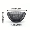 3 Sizes S/M L Black Metal Fruit Basket, Countertop Fruit Storage Bowl Holder, Multi-Purpose Organizer for Kitchen, Coffee Bar, Living Room & Bathroom