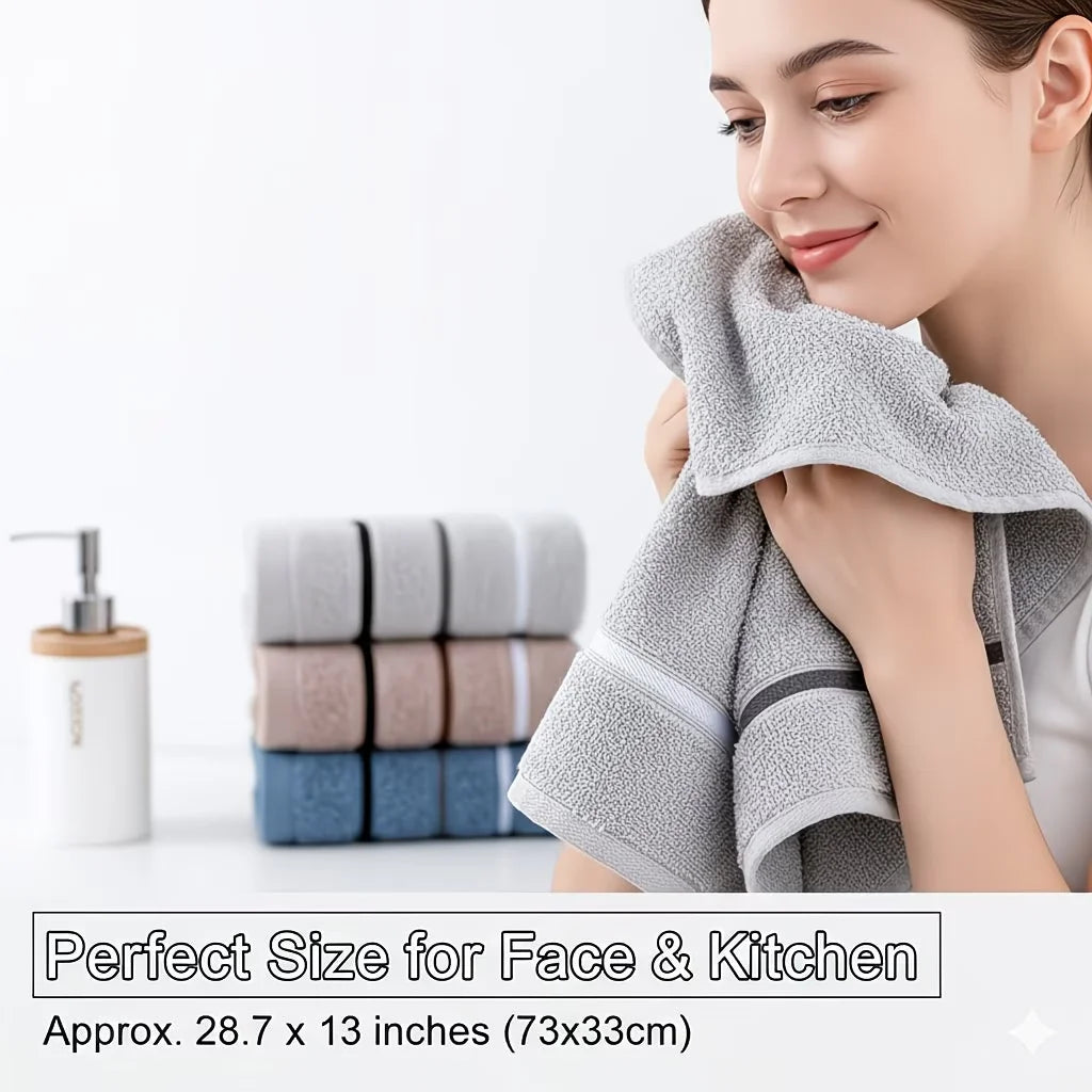 1 Soft Absorbent Face Towel for Home Use – Available in a Variety of Colors