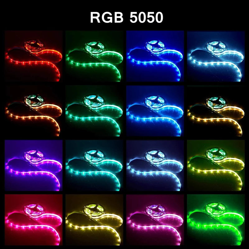 LED 5050 Light Strip 5M 10M 20M 40M RGB TV Background Light Bluetooth Control USB Game Room Family Party Decorative Light Strip