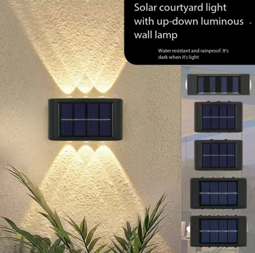 Solar LED Outdoor Wall Light Waterproof Dusk to Dawn Fence Lamp for Garden Yard Porch Pathway Patio Home Decor