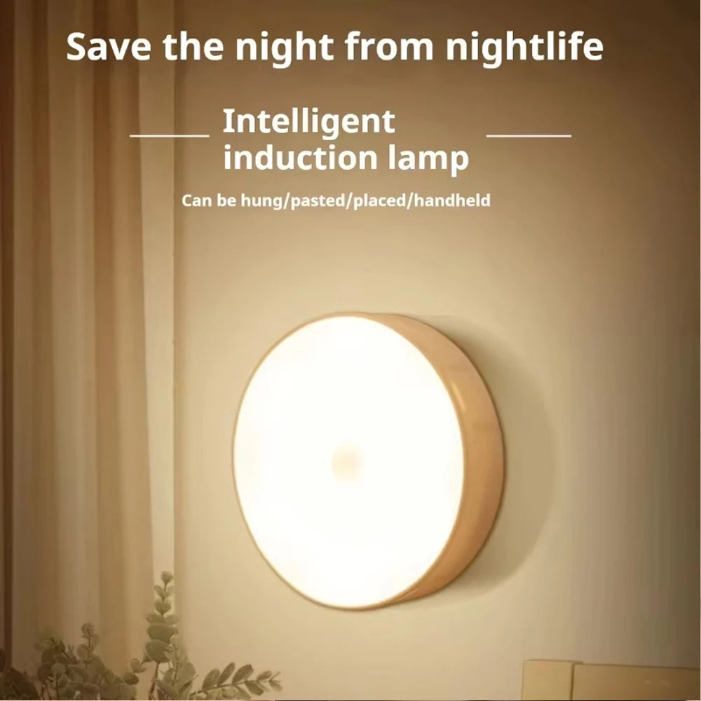 Night Lights Wireless LED Motion Sensor Lamp USB Rechargeable Magnetic For Wardrobe Room Closet Kitchen Aisle Tube Detector Bulb