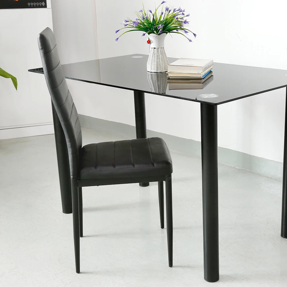 Dining Room Chairs set of 4, for living room kitchen dining room, kitchen chairs upholstered, PU leather, with metal legs