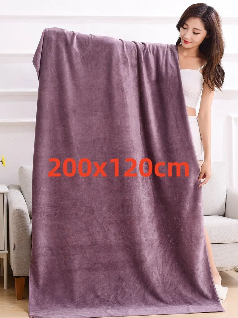 super large Microfiber bath towel, soft, high absorption and quick-drying, sports, travel, no fading, multi-functional use