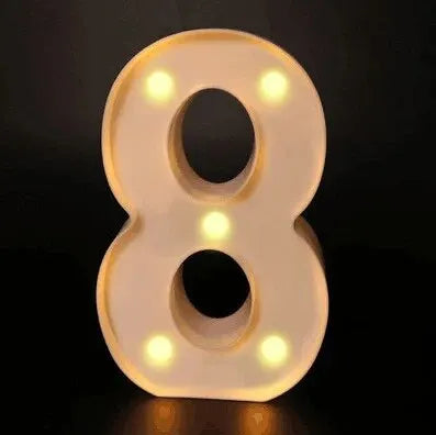 Letra ou Número Luminoso LED | Decoração de Festas, Casamentos e Casa